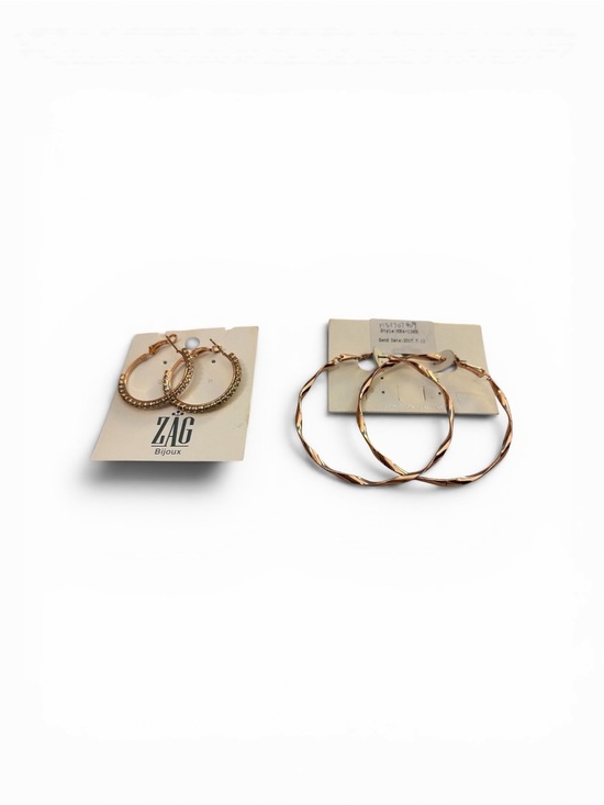 Jewelry - Rose Gold Hoop Earrings - Twisted & Textured Sets